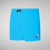 Boys' Adao Swim Trunks in Fluo Blue - Spring Summer 2024 Boys' Collection | Save The Duck