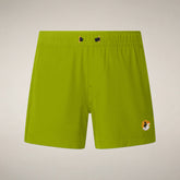 Boys' Swim Shorts Adao in Citron Green - Boys | Save The Duck