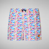 Boys' Getu Swim Trunks in Rainbow Sharks - Spring Summer 2024 Boys' Collection | Save The Duck