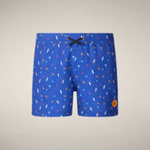 Boys' Swim Shorts Getu with palms & surfboards print - Boys | Save The Duck