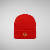 Unisex Kids' Fivel Beanie in Poppy Red - Red Collection | Save The Duck