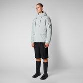 Men's Hiram Hooded Parka in Frost Grey - Men's All Weather Explorer Guide | Save The Duck