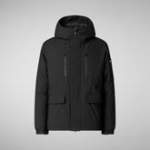 Men's hooded parka Hiram in black | Save The Duck