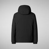 Man's hooded parka Hiram in black | Save The Duck