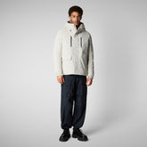 Men's hooded parka Hiram in rainy beige - Mens' Collection | Save The Duck