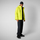 Men's hooded parka Hiram in lichen green | Save The Duck