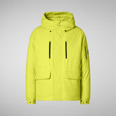 Man's hooded parka Hiram in lichen green | Save The Duck