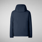 Men's hooded parka Hiram in blue black | Save The Duck