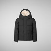 Boys' hooded parka Klaus in black - Boy Parka | Save The Duck