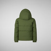 Boys' hooded parka Klaus in moss green | Save The Duck