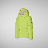 Boys' hooded parka Klaus in lichen green | Save The Duck