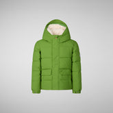 Boys' hooded parka Klaus in grass green - Boys' Parka | Save The Duck