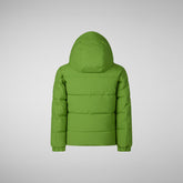 Boys' hooded parka Klaus in grass green - Boys | Save The Duck