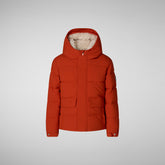 Boys' hooded parka Klaus in maple orange - Boys' Fall Winter 2024 | Save The Duck