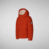 Boys' hooded parka Klaus in maple orange - Boys' Fall Winter 2024 | Save The Duck