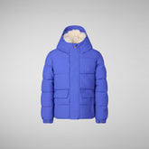 Boys' hooded parka Klaus in gentian blue - Boy Parka | Save The Duck