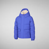 Boys' hooded parka Klaus in gentian blue | Save The Duck