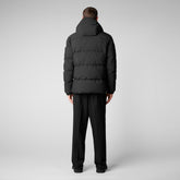Men's Alter Hooded Quilted Parka in Black - Quilted Jackets | Save The Duck