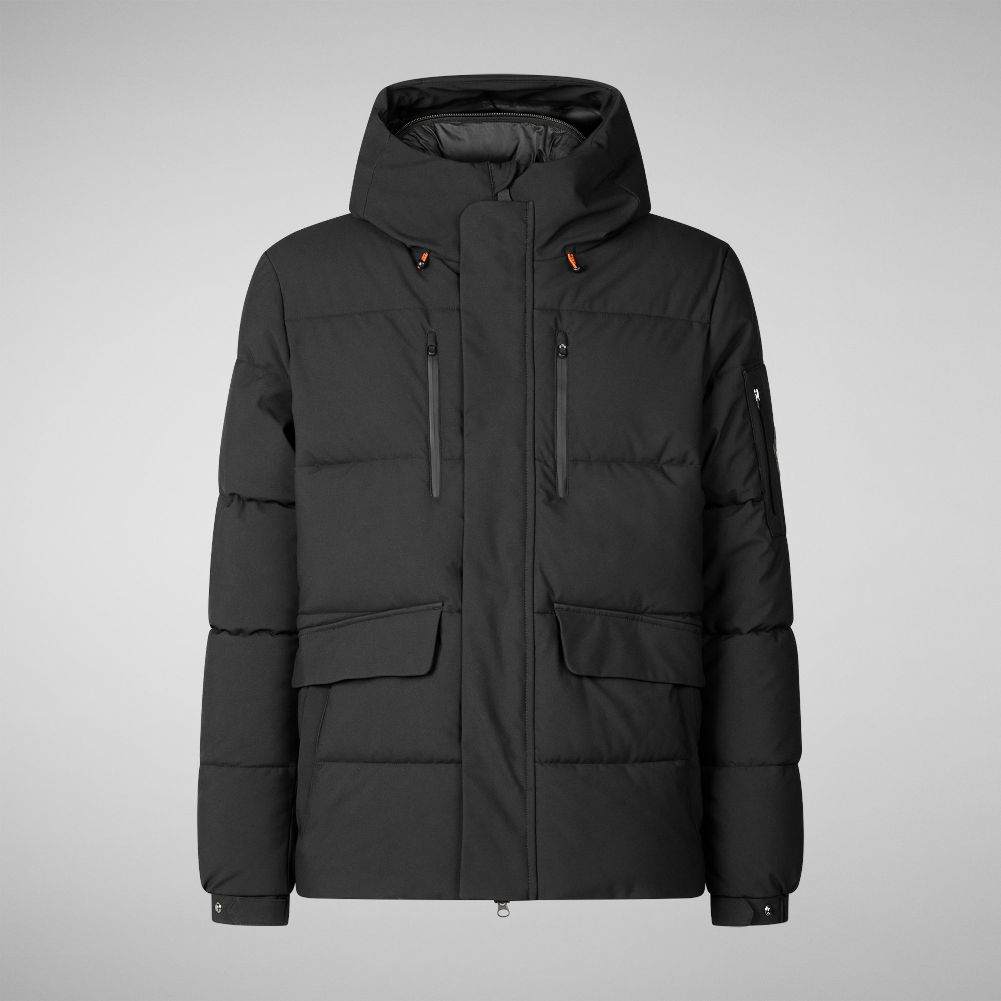 Men's Alter Hooded Quilted Parka in Black - Save The Duck