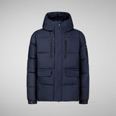 Men's Alter Hooded Quilted Parka in Frost Grey | Save The Duck