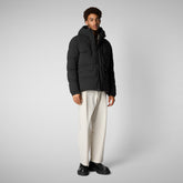 Man's Hooded Parka Alter in black | Save The Duck