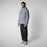 Man's Hooded Parka Alter in Mid Grey - Arctic Man | Save The Duck