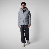 Man's Hooded Parka Alter in Mid Grey - Arctic Man | Save The Duck