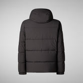 Man's Hooded Parka Alter in Brown Black | Save The Duck