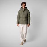 Man's Hooded Parka Alter in Laurel Green | Save The Duck