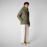 Men's Hooded Parka Alter in Laurel Green - Arctic Man Collection | Save The Duck