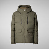 Men's Hooded Parka Alter in Laurel Green | Save The Duck