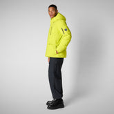 Man's Hooded Parka Alter in Lichen Green - Arctic Man | Save The Duck