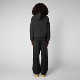 Women's Hisae Hooded Jacket with Faux Fur Lining in Black | Save The Duck
