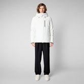 Men's Ulmus Hooded Parka in Off White - New Arrivals | Save The Duck