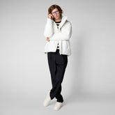 Men's Ulmus Hooded Parka in Off White - Winter Whites Collection | Save The Duck