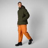 Men's parka leland in land green - Arctic Man | Save The Duck