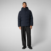 Man's parka leland in blue black - Arctic Man | Save The Duck