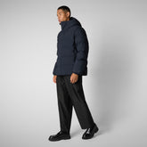 Man's parka leland in blue black | Save The Duck