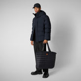 Man's parka leland in blue black - Arctic Man | Save The Duck