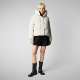 Women's parka Calliope in rainy beige - Fall-Winter 2024 Women's collection | Save The Duck