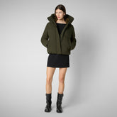 Woman's parka Calliope in land green - Arctic Woman | Save The Duck