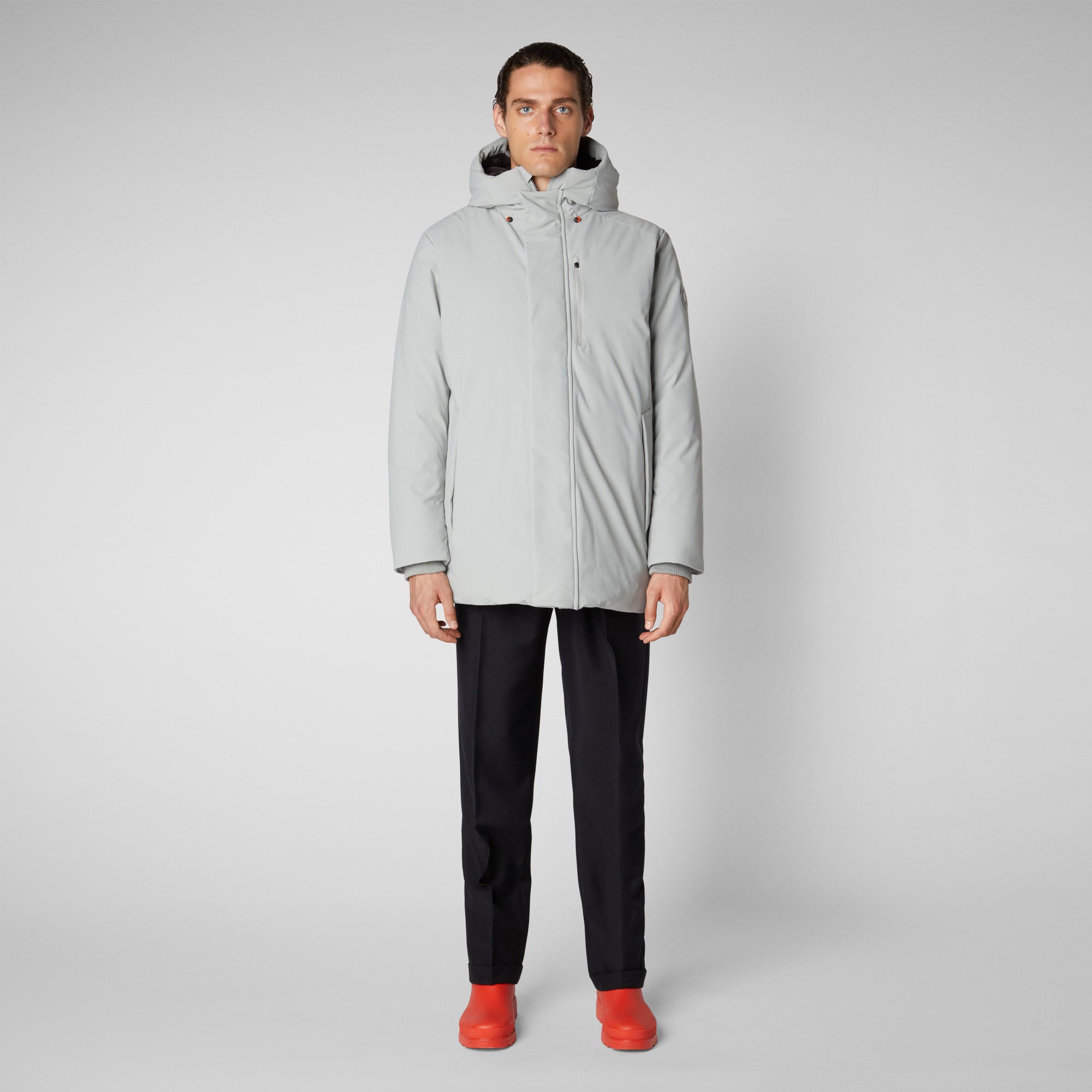 Men's Antoine Hooded Parka in Frost Grey