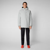 Men's Antoine Hooded Parka in Frost Grey - Holiday Party Collection | Save The Duck