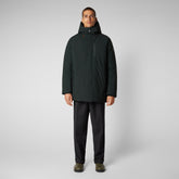 Men's Antoine Hooded Parka in Green Black - Men's Extremely Warm Collection | Save The Duck
