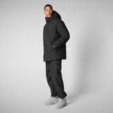 Man's Hooded Parka Antoine in Black | Save The Duck