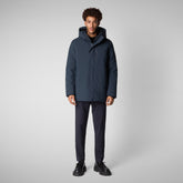 Men's Hooded Parka Antoine in BLUE BLACK - Arctic Man Collection | Save The Duck