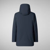 Man's Hooded Parka Antoine in BLUE BLACK | Save The Duck