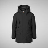 Girls' hooded parka Ally in Black - Parkas for Girls | Save The Duck