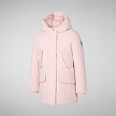 Girls' hooded parka Ally in BLUSH PINK - Parkas for Girls | Save The Duck