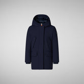 Girls' hooded parka Ally in Navy Blue - Girl Parka | Save The Duck